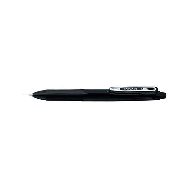（まとめ） ゼブラ サラサ2+S（2色ボールペン0.5（黒・赤）+シャープ0.5mm） ダークブラック 【×10セット】 黒 送料無料