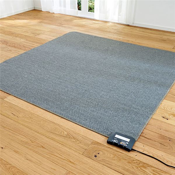 折り畳めるホットカーペット 1畳サイズ グレー 折りたためる暖かい床 - 1畳サイズのグレー 送料無料