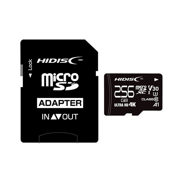 HIDISC 超高速microSDXCカード 256GB CLASS10 UHS-I Speed class3 A1対応 HDMCSDX256GCL10V30 送料無料