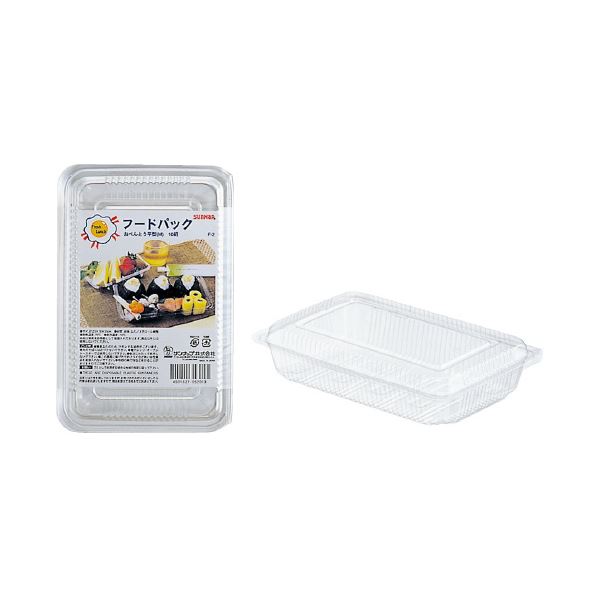 （まとめ）サンナップ フードパック お弁当平型M 10組（×100セット） お弁当を美味しく包む 便利なフードパック お弁当平型Mサイズ10組
