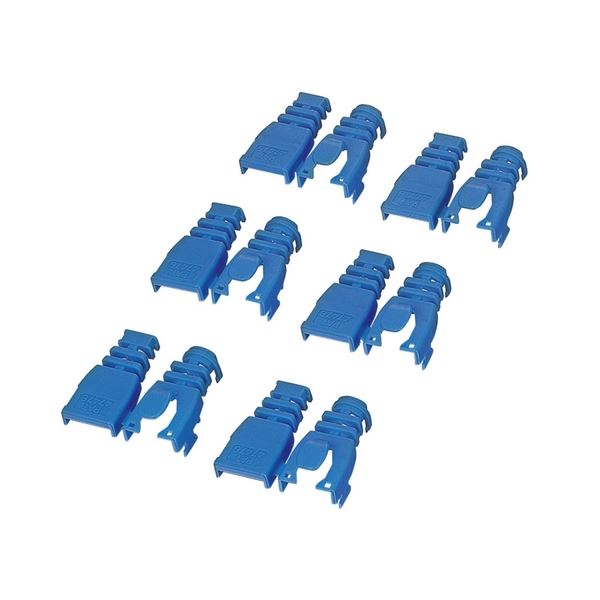 (まとめ) 後付タイプコネクタ保護カバーブルー LD-ABBU6 1セット(6個) 【×30セット】 青 エレコムの便利なコネクタ保護カバー ケーブル