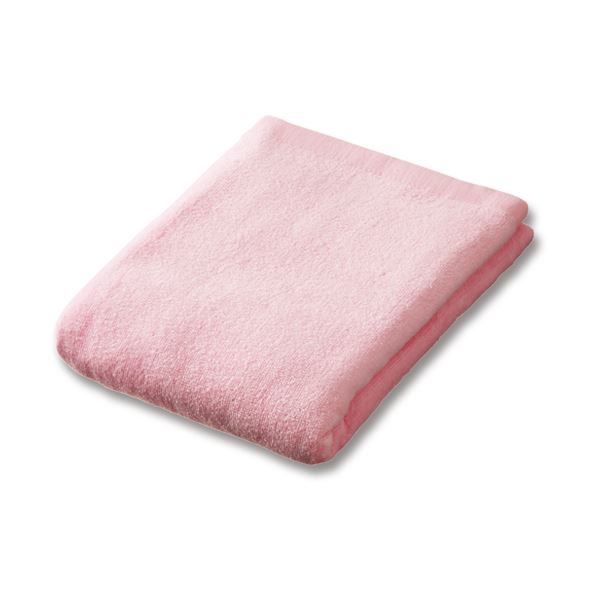 （まとめ）オカザキ シャーリングバスタオル ピンク 1枚【×10セット】 送料無料