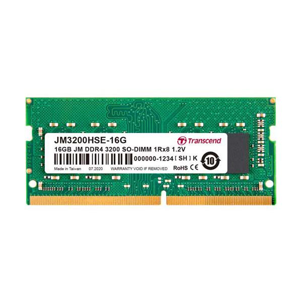 トランセンド DDR4 3200MHzSO-DIMM 1R×8 16GB JM3200HSE-16G 1枚 送料無料