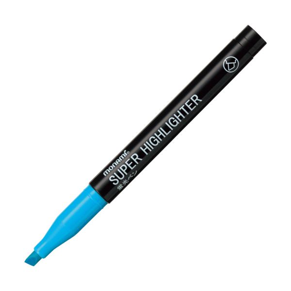 （まとめ） モナミ 蛍光ペン SUPERHIGHLIGHTER 水色 18405 1本 【×100セット】 送料無料