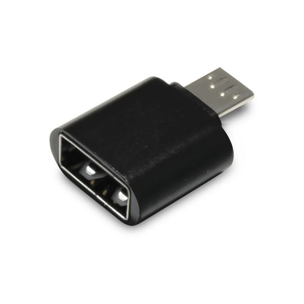 （まとめ）日本トラストテクノロジー OTG USB（A）→MicroUSB変換コネクター（ブラック） OTGU2M-BK【×5セット】 黒 送料無料