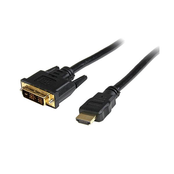 (まとめ) StarTechHDMI-DVI-D変換ケーブル 配線 2m HDMI(オス)-DVI D(オス) HDDVIMM2M 1本 【×10セット】 送料無料