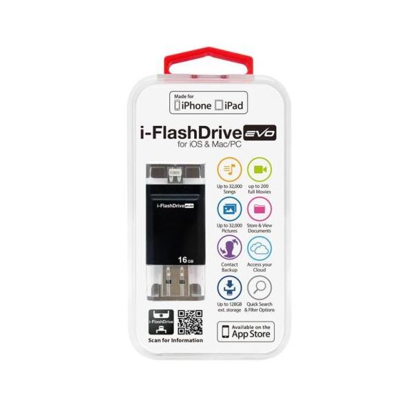 Photofast i-FlashDrive EVO for iOS＆Mac/PC パソコン Apple社認定 LightningUSBメモリー 16GB IFDEVO16GB 送料無料