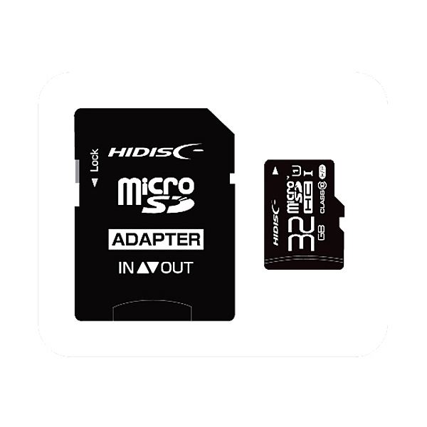 (まとめ) ハイディスク microSDHCカード32GB class10 UHS-I対応 SD変換アダプター付き HDMCSDH32GCL10UIJP3 1枚 【×5セット】 送料無料