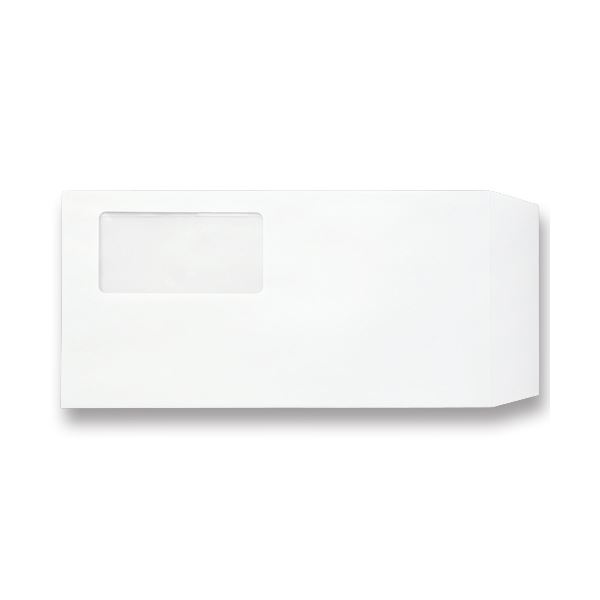 (まとめ）TANOSEE 窓付封筒 長3 80g/m2 ホワイト 業務用パック 1箱(1000枚)【×3セット】 白 送料無料