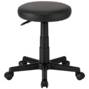 ジョインテックス 丸イス 円形 丸形 ラウンド チェア 椅子 C903J PVC ブラック 組立品 黒 送料無料