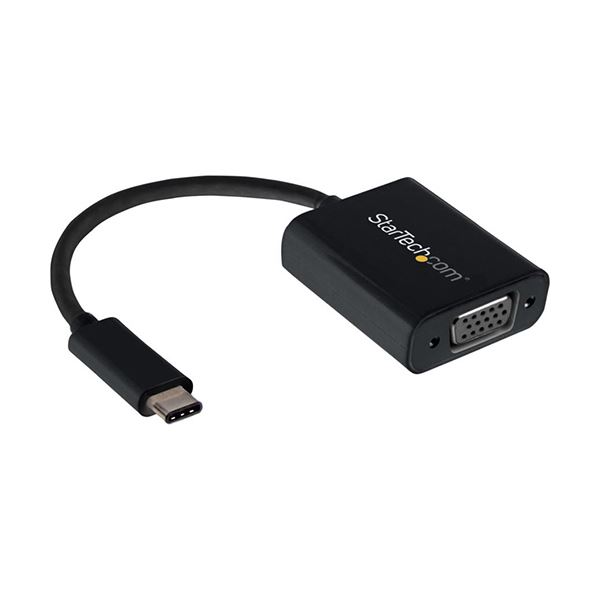 (まとめ）StarTech USBC-VGA変換アダプタ ブラック CDP2VGA 1個【×3セット】 黒 送料無料