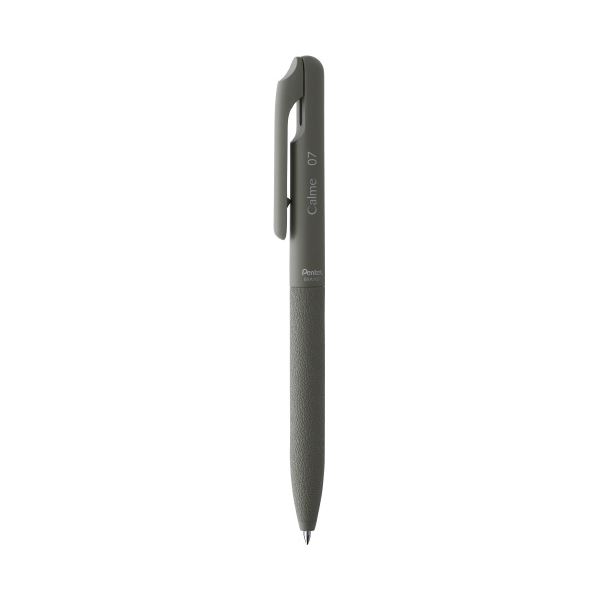 (まとめ) ぺんてる 単色ボールペン Calme 0.7mm インク色黒/カーキ軸 BXA107D-A 【×50セット】 穏やかな心地よさを味わえる、0.7mmのカ