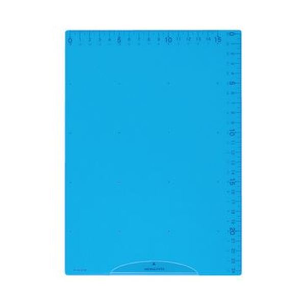 （まとめ）コクヨ 下敷き（まなびすと）ブルーGY-GCg 100B 1セット（10枚）【×10セット】 青 便利な山型目盛り付き下敷き クリップボー