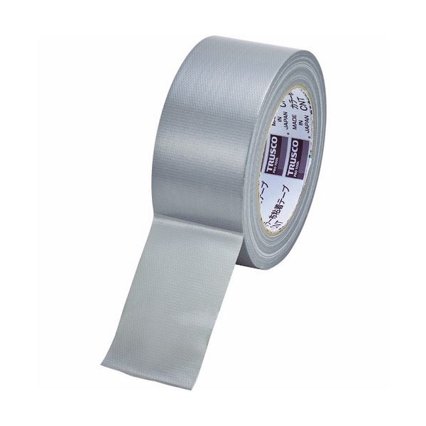 (まとめ) TRUSCO カラー布粘着テープ 幅50mm×長さ25m シルバー CNT-5025-SV 1巻 【×10セット】 送料無料