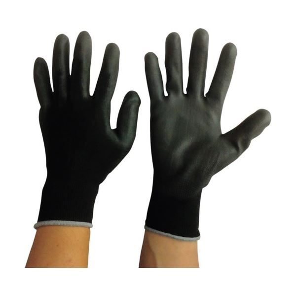 (まとめ) 富士手袋工業 ウレタンメガ ブラック L 5327-L 1パック(10双) 【×5セット】 黒 送料無料