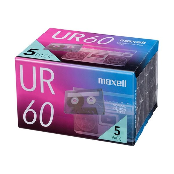 (まとめ) マクセル 音楽用カセットテープ「UR」 60分 UR-60N5P 1パック(5巻) 【×3セット】 送料無料