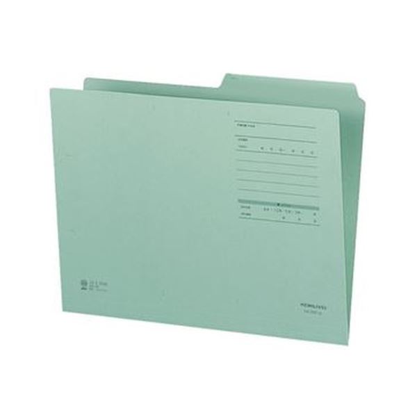 （まとめ）コクヨ 1/2カットフォルダー（カラー・Fタイプ）A4 緑 A4-2FF-G 1セット（10冊）【×20セット】 送料無料