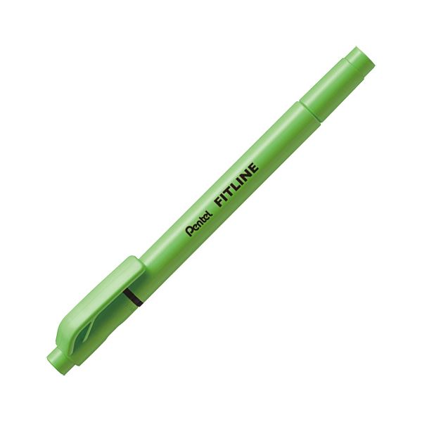 （まとめ） ぺんてる フィットライン ライトグリーンSLW11-K 1本 【×50セット】 緑 引き出すのが簡単 曲がるペン先でキレイに消せる フ