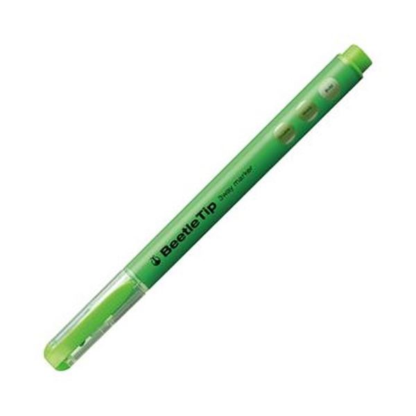 （まとめ）コクヨ スリーウェイ蛍光マーカーBeetle Tip ライトグリーン PM-L301G 1セット（10本）【×10セット】 緑 送料無料