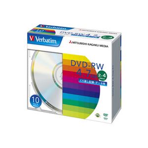 （まとめ）バーベイタム データ用DVD-RW4.7GB 4倍速 ブランドシルバー 5mmスリムケース DHW47Y10V1 1パック(10枚) 【×3セット】 送料無