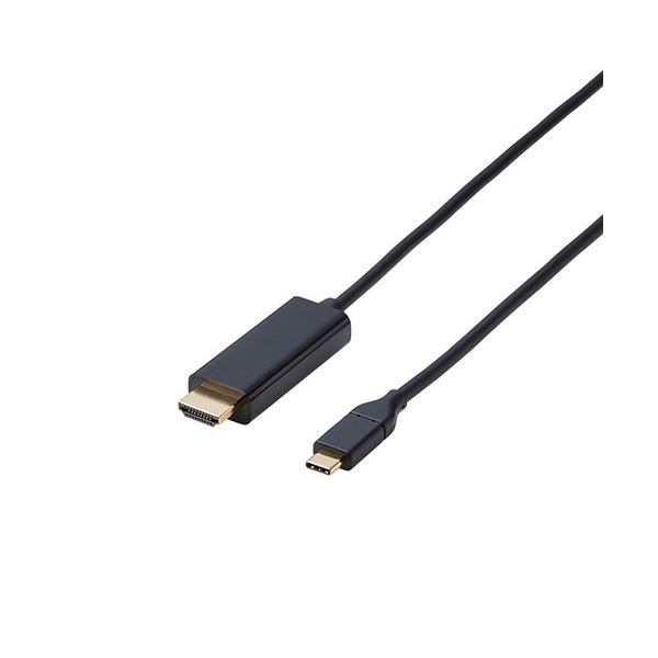 変換ケーブル 配線 Type-C-HDMI 1.0m ブラック CAC-CHDMI10BK 黒 USB Type-CからHDMI入力端子を備えたディスプレイに美しい映像を瞬時に