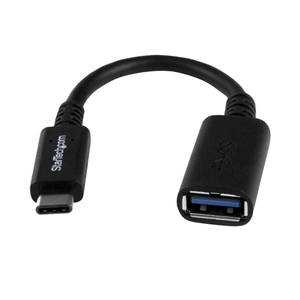 （まとめ）StarTech USBType-C-USB3.0 タイプA変換アダプタ Type-C(24ピン)オス-タイプA(9ピン)メス 15cm ブラックUSB31CAADP 1個【×3セ