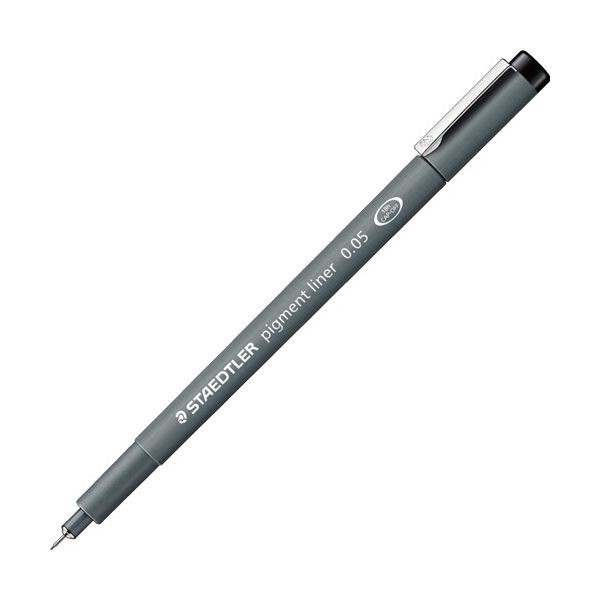 （まとめ）ステッドラー ピグメントライナー0.05mm 黒 308 005-9 1本【×20セット】 多彩な用途に対応する、万能な線引きペン ステッドラ