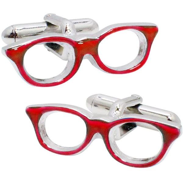 SWANK（スワンク） 日本製 国産 眼鏡のカフス 赤 送料無料