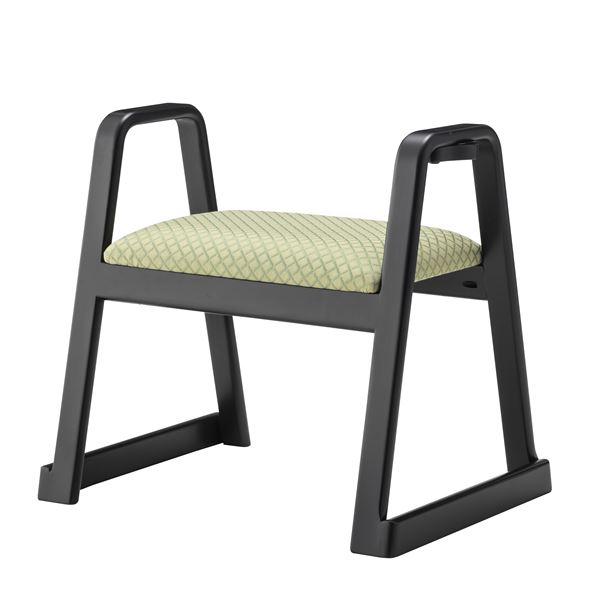 スツール イス バーチェア 椅子 カウンターチェア オットマン 足置き 幅56cm イエローグリーン 2脚セット 取っ手付き 木製 移動簡単 リビ