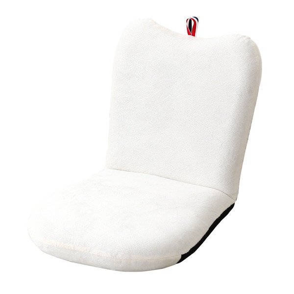 リンゴ 座椅子 (イス チェア) 約幅41cm ホワイト 14段階リクライニング 日本製 国産 軽量 大人かわいい 完成品 リビング ダイニング イン