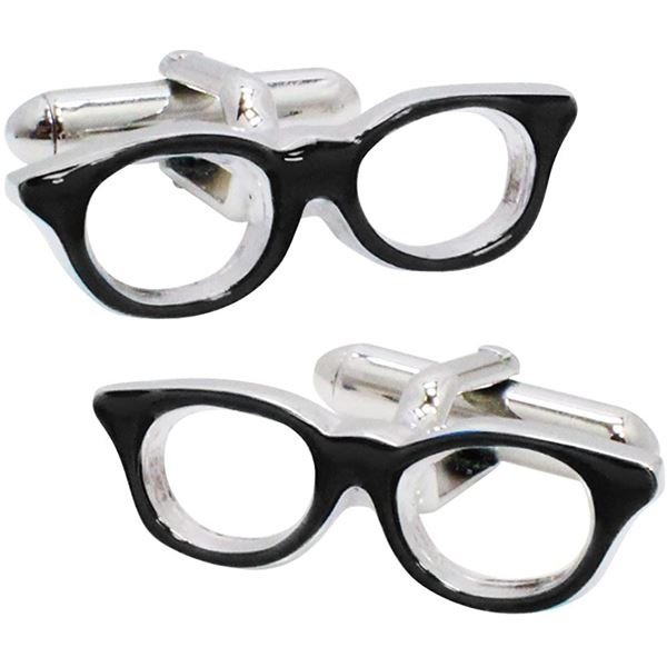 SWANK（スワンク） 日本製 国産 眼鏡のカフス 黒 黒の眼鏡を身に纏い、スタイリッシュな腕元を演出 日本製のカフスで、洗練された魅力を