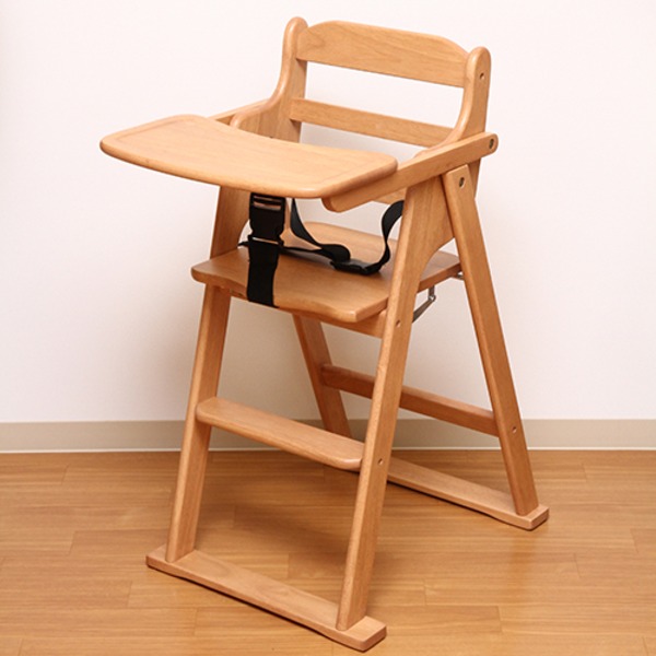 ベビーチェア (イス 椅子) 子供椅子 (イス チェア) 幅43×奥行63×高さ83cm ナチュラル 木製 折りたたみ整理 収納 可 プレゼント ギフト