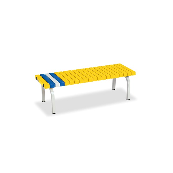 テラモト ホームベンチ 1200 黄 組立式 テラモトの黄色いホームベンチは、快適な空間を演出し、自由なアレンジで使える多機能設計 家族や