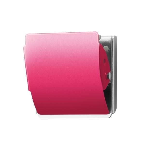 プラス マグネットクリップCP-047MCR L ピンク10個 ピンク色のマグネットクリップCP-047MCR L、10個セット 書類やメモをスタイリッシュに