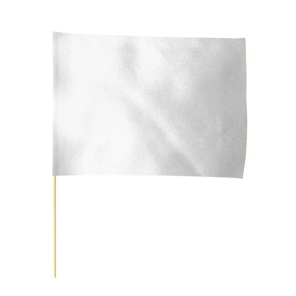 （まとめ）サテン小旗 シルバー 【×10個セット】 輝く銀の輝きを纏った、華麗なるサテン小旗セット シルバーグロウ【×10個セット】