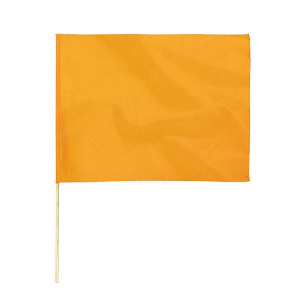 （まとめ）サテン小旗 メタリックオレンジ 【×10個セット】 輝くオレンジのサテン小旗、鮮やかなメタリック輝きが魅力 パーティーやイベ