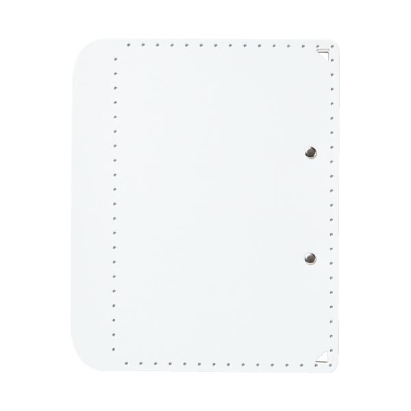（まとめ）プラス おりたためるA4クリップボード+ ホワイト（×50セット） 白 スペース節約 便利な折りたたみA4クリップボード+ホワイト