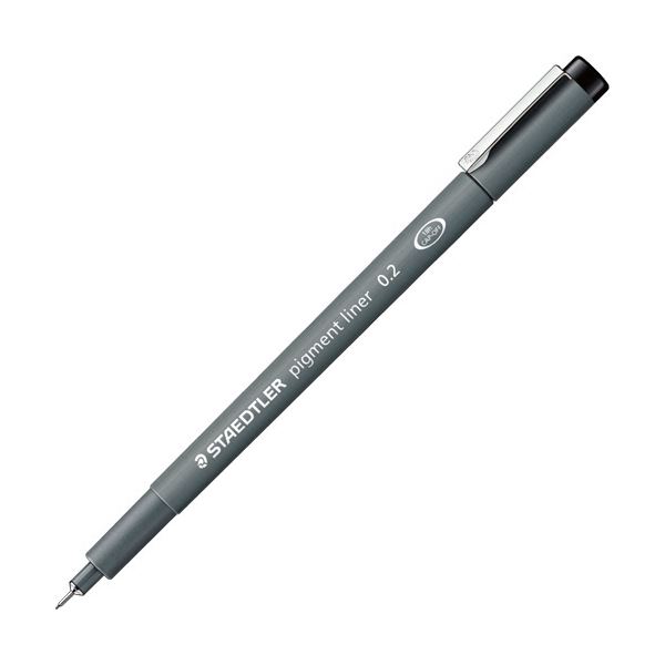(まとめ) ステッドラー ピグメントライナー0.2mm 黒 308 02-9 1本 【×30セット】 多彩な用途に対応する、クリエイティブな線引きペン ス