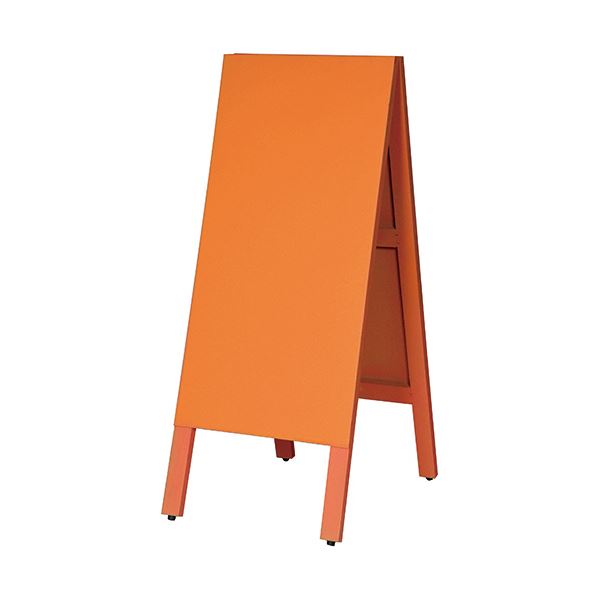 馬印 多目的A型案内板 オレンジこくばんWA450VD 1枚 マグネットが使える多機能A型案内板 目を引くオレンジ色のボードで、情報を効果的に