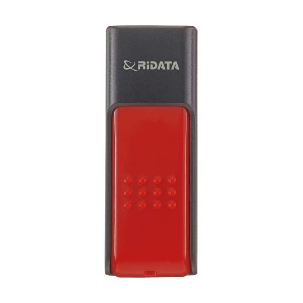 （まとめ）RiDATA ラベル付USBメモリー64GB ブラック/レッド RDA-ID50U064GBK/RD 1個【×2セット】 黒 赤 送料無料