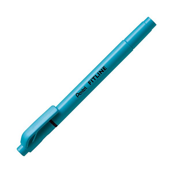 （まとめ） ぺんてる フィットライン スカイブルー SLW11-S【×50セット】 青 空を彩る、スカイブルーのペン ぺんてるが贈る、フィットラ