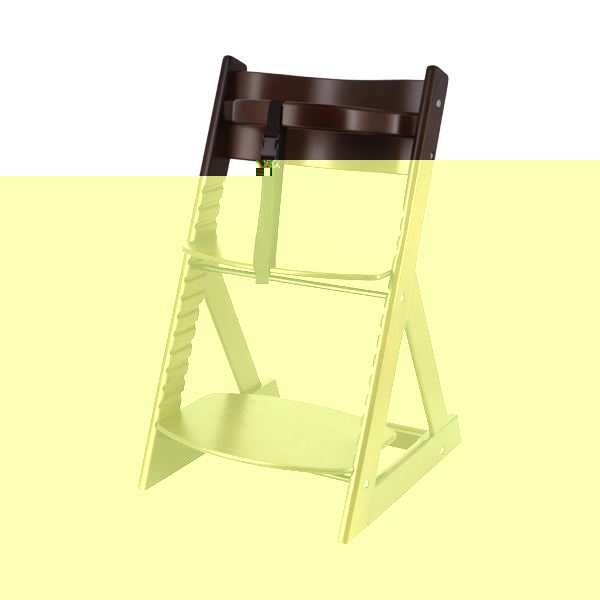 ベビーチェア (イス 椅子) 子供椅子 (イス チェア) 幅450×奥行505×高さ78mm ブラウン 落下防止ベルト付 グローアップチェア 組立品 プ