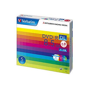 (まとめ) バーベイタム データ用DVD-R DL 8.5GB ホワイトワイドプリンターブル 5mmスリムケース DHR85HP5V1 1パック(5枚) 【×10セット】