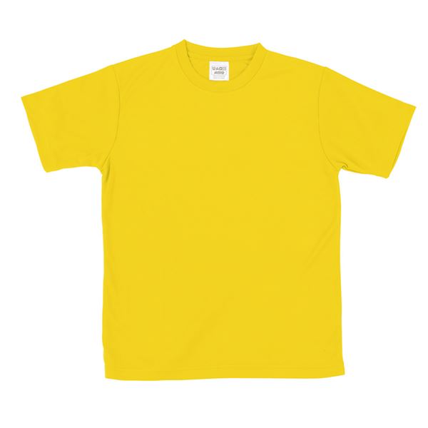 （まとめ）ATドライTシャツ 150cm イエロー 150g ポリ100% 【×10個セット】 黄 驚きの吸湿速乾 最高品質のATドライTシャツ サイズ150cm