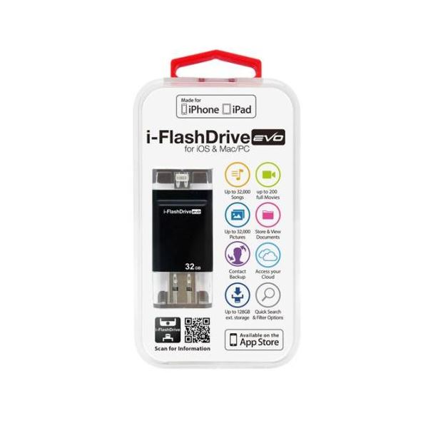 Photofast i-FlashDrive EVO for iOS＆Mac/PC パソコン Apple社認定 LightningUSBメモリー 32GB IFDEVO32GB 送料無料