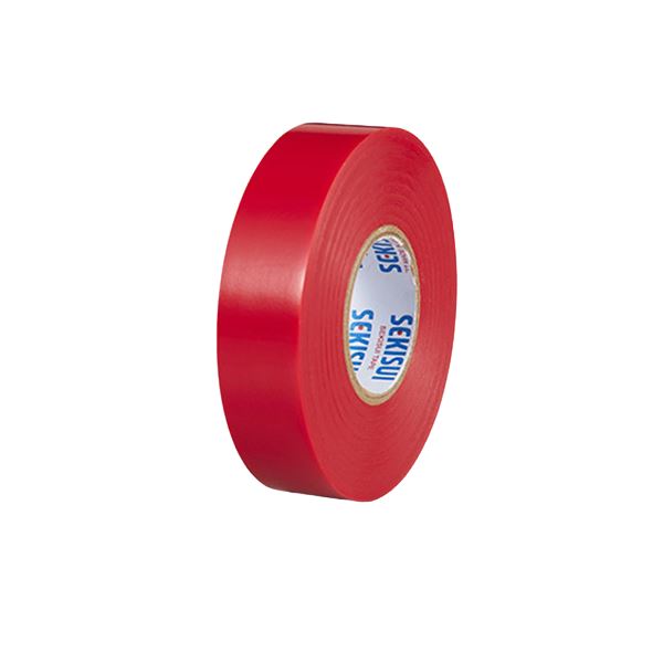 （まとめ） 積水 エスロンテープ #360 幅19mm×長20m 赤 【×20セット】 優れた絶縁性と耐候性を持つ赤いテープ 配管や結束、絶縁作業に