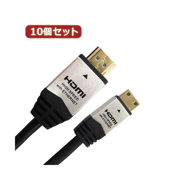 10個セット HORIC HDMI MINIケーブル 配線 3m シルバー HDM30-016MNSX10 送料無料